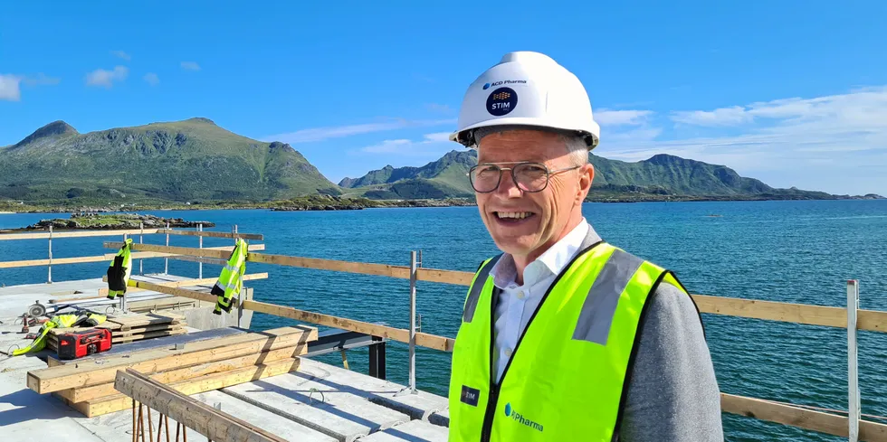STIM CEO Jim-Roger Nordly at the construction site in Leknes, Norway.