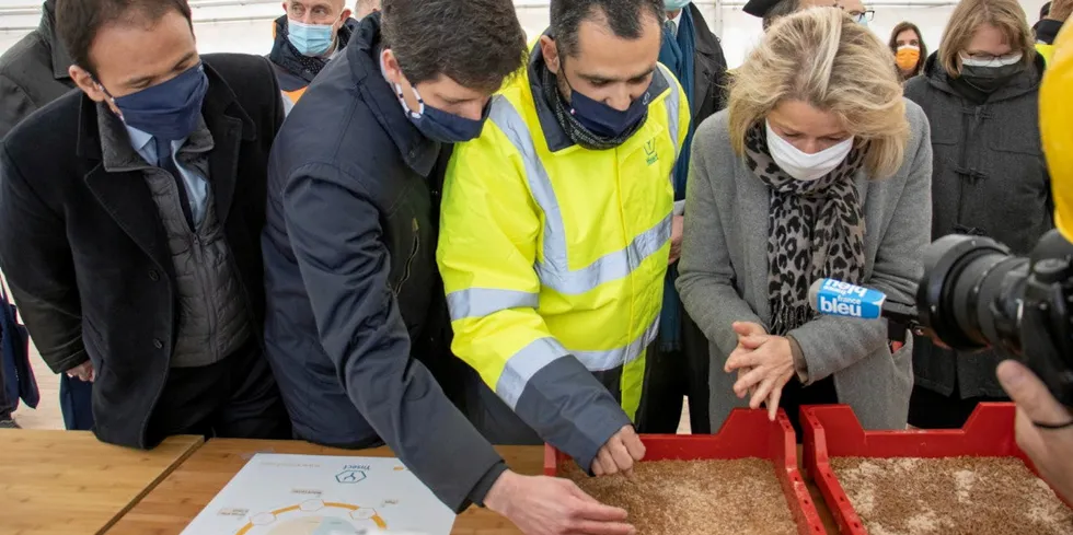 The first stone was laid at a ceremony earlier this month that was attended by French government ministers.