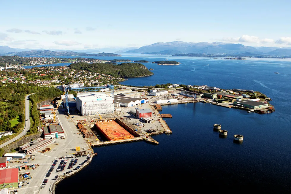 Tough times: Kvaerner's Stord yard in Norway