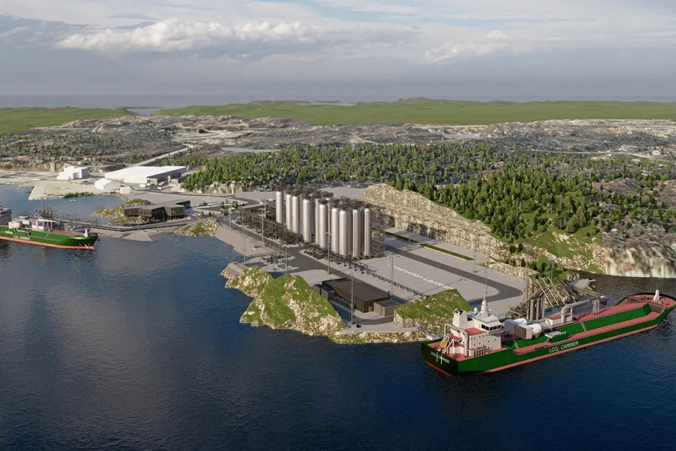 Pioneering: An overview of the planned Northern Lights onshore facilities in Oygarden, Norway.