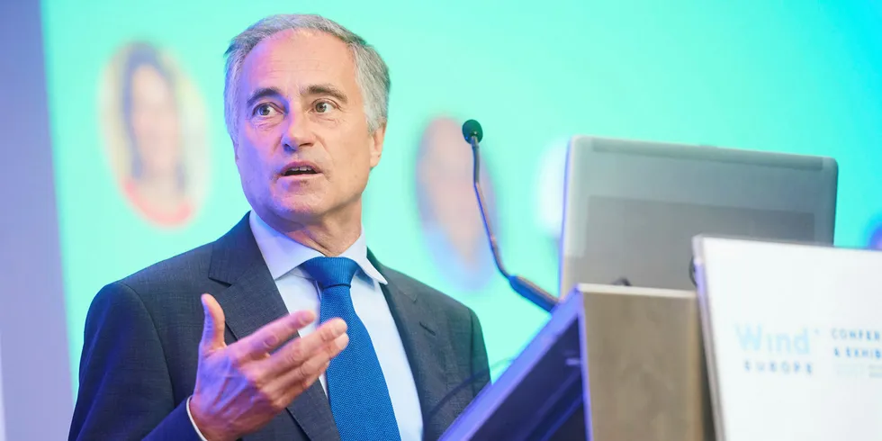 Christopher Jones speaking at WindEurope 2017