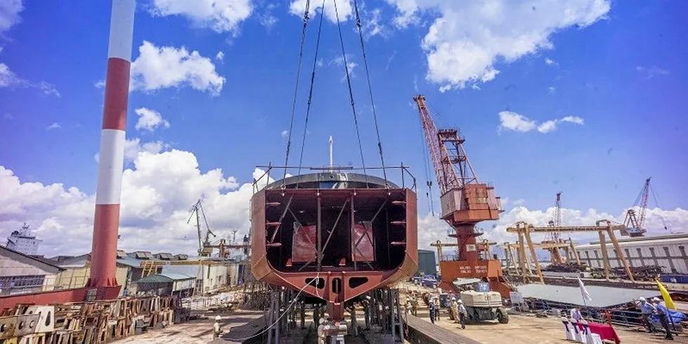 The vessel is scheduled to be handed over to the customer in April 2018.