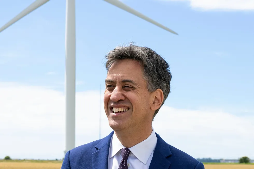 UK Secretary of State for Energy Security and Net Zero Ed Miliband.