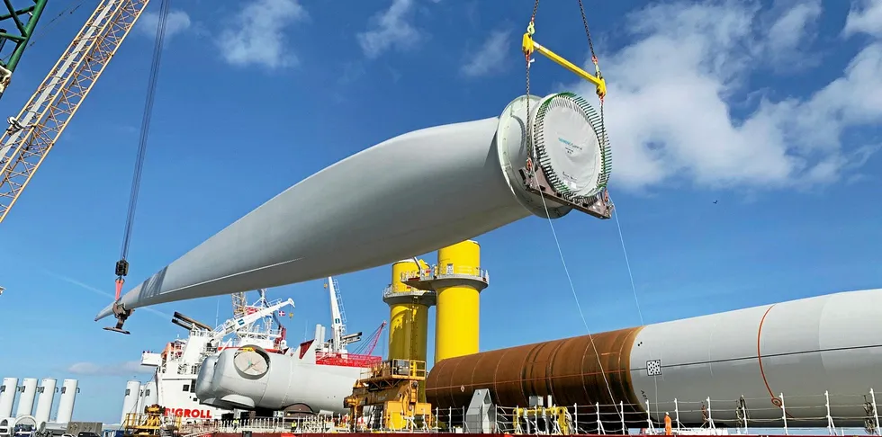 Blades for Virginia's CVOW offshore wind demonstrator arrive in the US