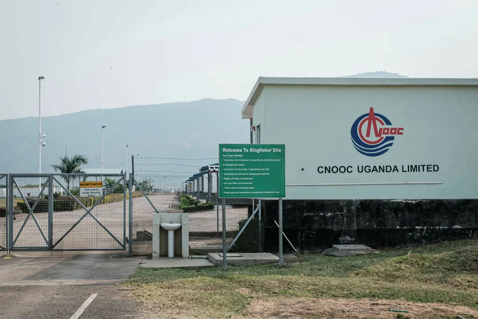 On site: the Kingfisher office of China National Offshore Oil Corporation in Uganda