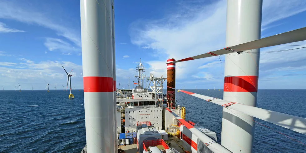 Construction of Wikinger, among the newest additions to Europe's offshore wind fleet.
