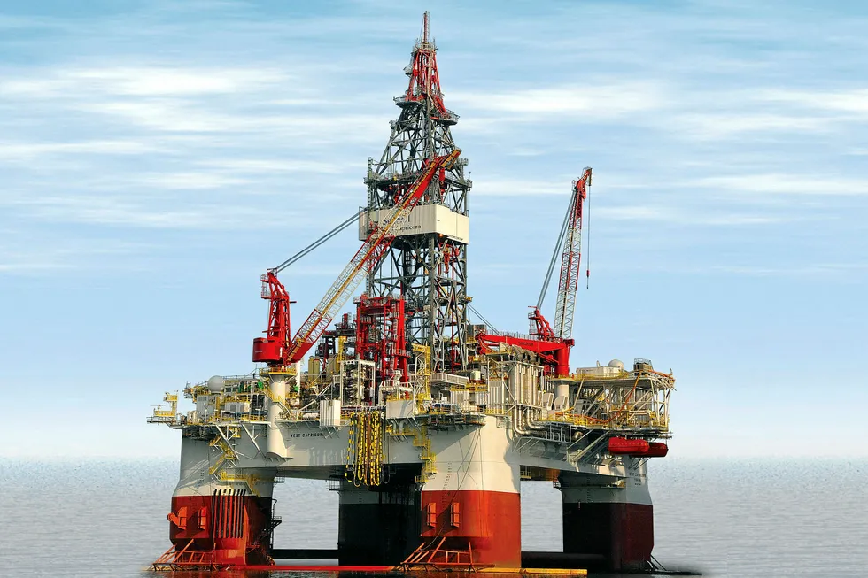 Resolution rig: Seadrill semi-submersible West Capricorn