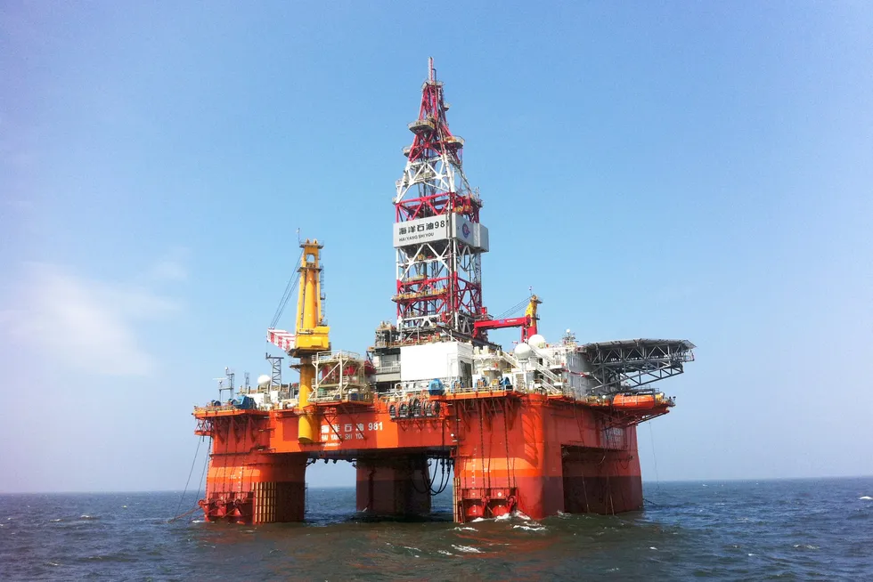 Hai Yang Shi You 981, China's first deepwater semi-submersible drilling rig, owned by CNOOC and operated by COSL, incorporates 60% foreign equipment