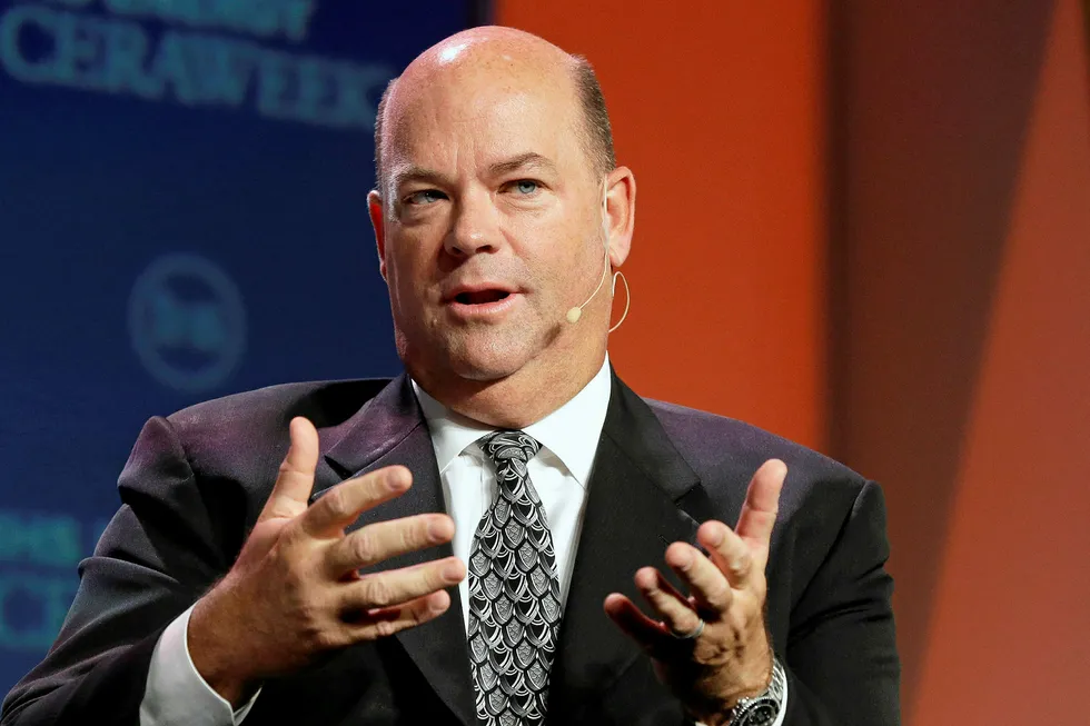 ConocoPhillips Chairman & CEO Ryan Lance speaks at the annual IHS CERAWeek global energy conference Tuesday, Feb. 23, 2016, in Houston. (AP Photo/Pat Sullivan)