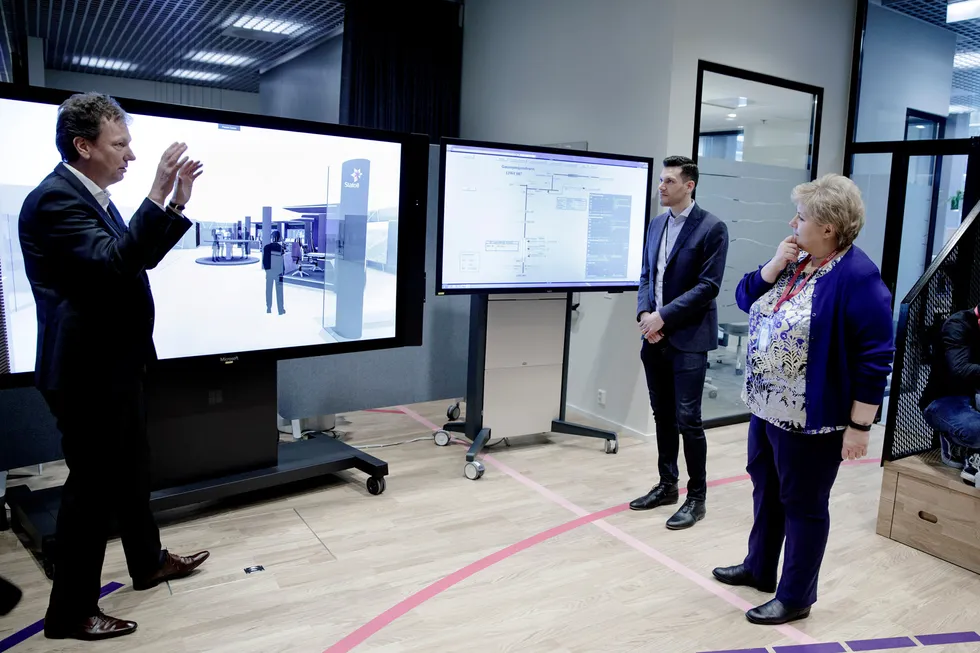 Troll success: Kjetil Hove (left) is head of exploration and production for Norway at Equinor.