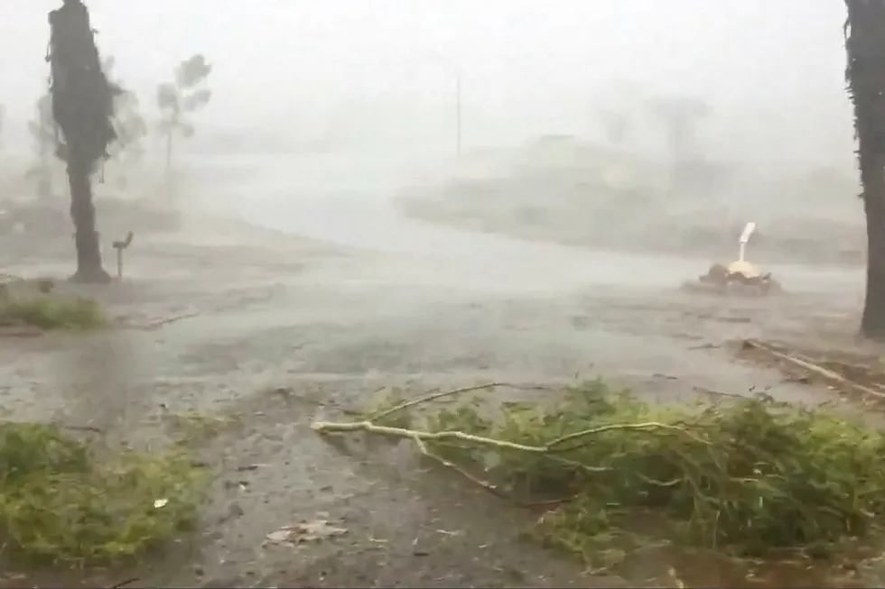 Brunt of the storm: tropical cyclone Damien made landfall over the weekend near the LNG hub of Karratha