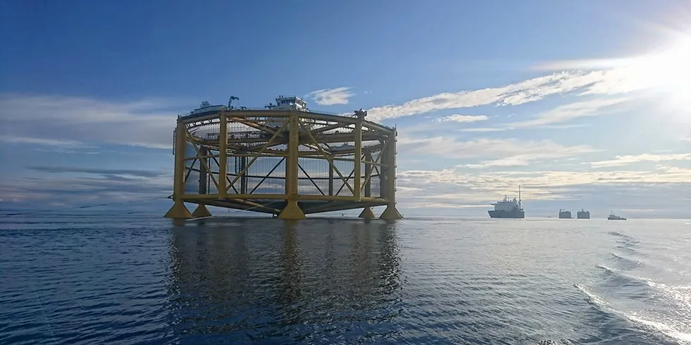 SalMar's "Ocean Farm 1" offshore salmon farm, which will form the backbone of the new Salmar Aker Ocean venture.