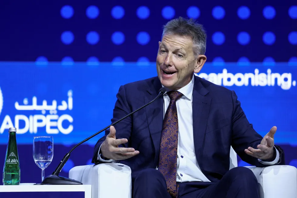 Liam Mallon, president of ExxonMobil Upstream Company, attends a panel during Abu Dhabi International Progressive Energy Congress (ADIPEC), in Abu Dhabi, United Arab Emirates, 2 October, 2023.