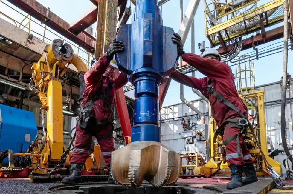 Drilling at the Bozhong prospect in China's Bohai Bay.
