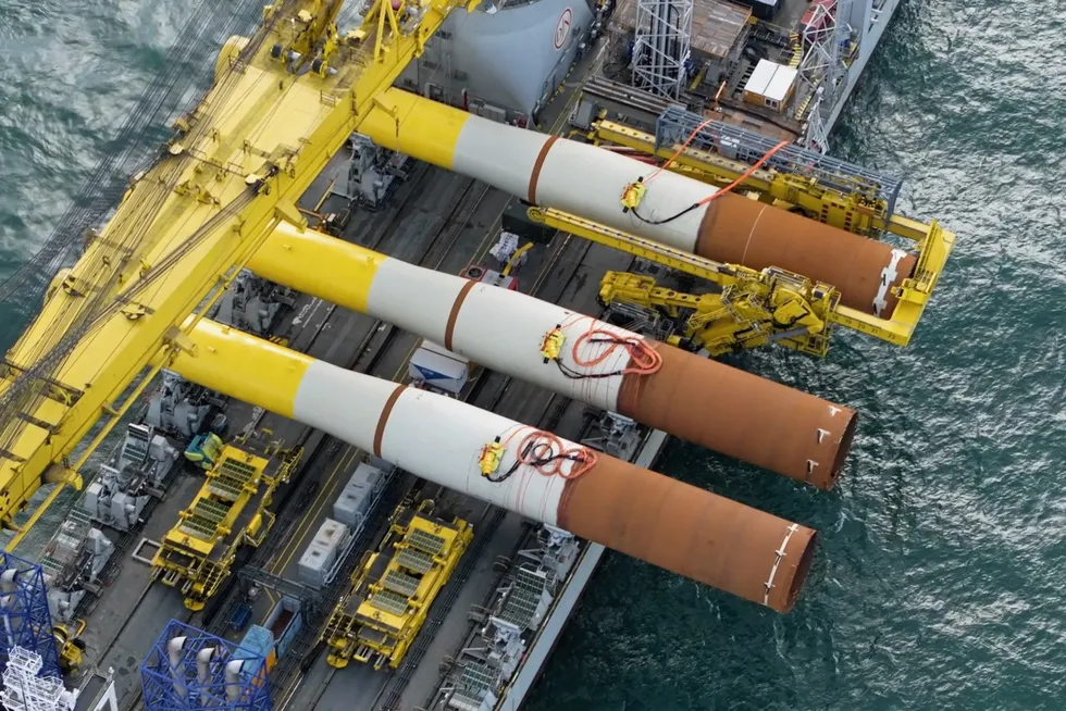 Offshore wind turbine monopiles could one day be fitted with batteries to store excess green power.