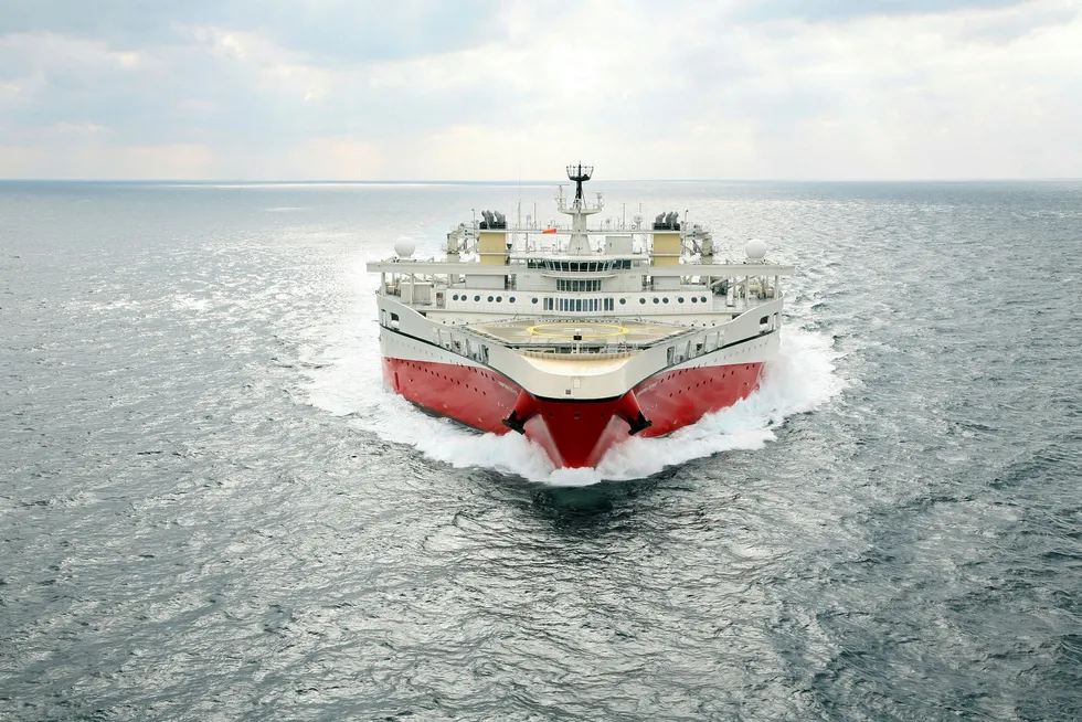 On call: the PGS seismic vessel Ramform Tethys