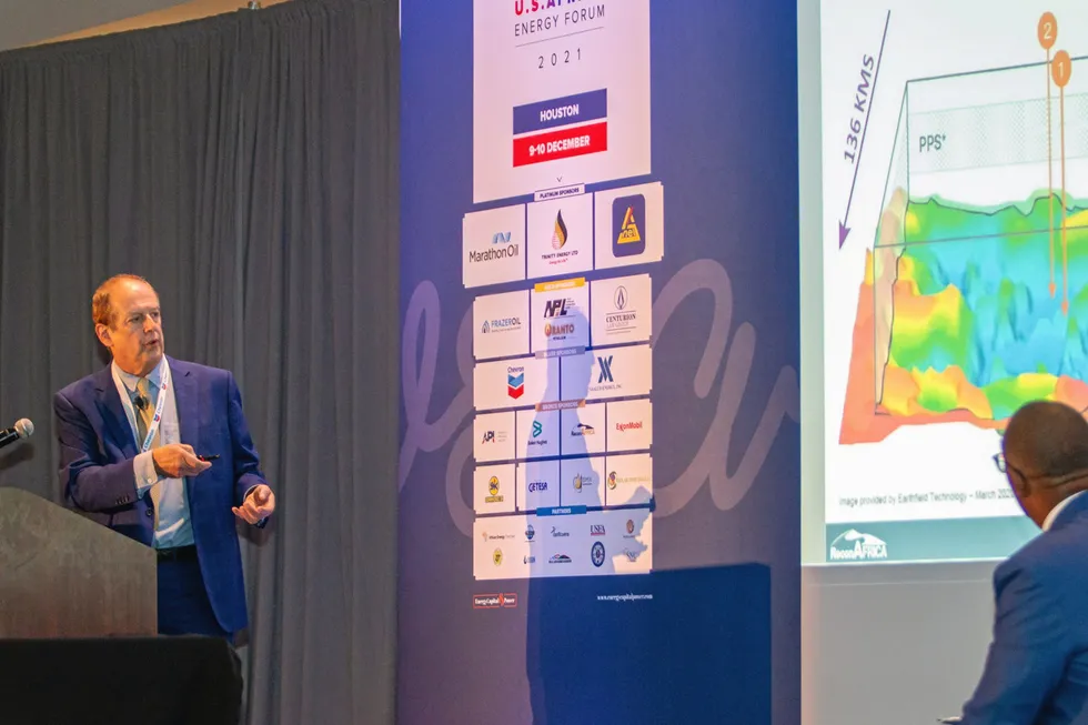 Gas potential: ReconAfrica chief executive Scot Evans speaking in South Africa last year.