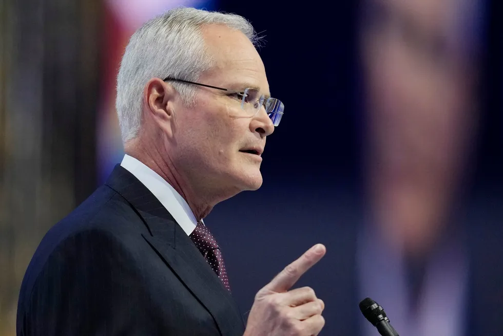 ExxonMobil chief executive officer Darren Woods.