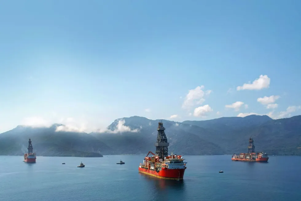 Three of Seadrill's drillships