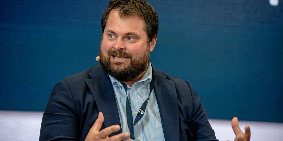Salmon Evolution CEO Haakon Andre Berg talks land-based salmon. Cargill will supply 100 percent of Salmon Evolution's feed volumes for the Indre Haroy facility which is scheduled to start production in March 2022.