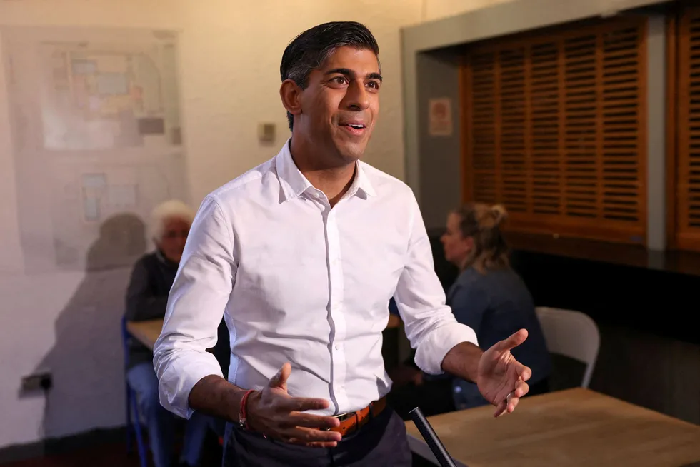 Supportive of Rosebank: UK Prime Minster Rishi Sunak.