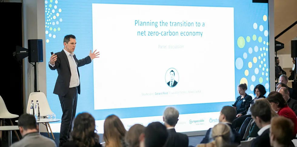 Gerard Reid speaking at the emPOWER summit in Brussels on Tuesday.