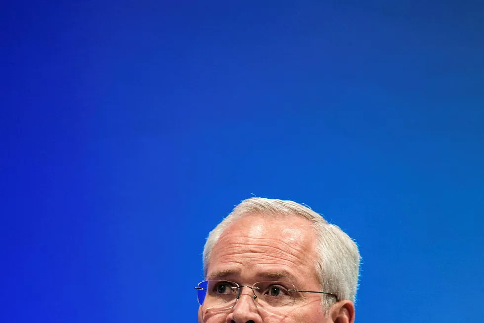 Costs: ExxonMobil chief executive Darren Woods