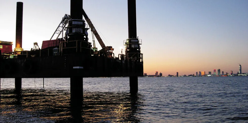 Geotechnical survey being carried out for Fishermen's Energy Nautilus project (later bought by EDF) off Atlantic City