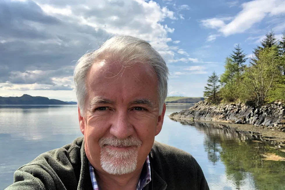 Wilderness: Angus McCoss, co-founder and chief technical officer of dCarbonX, at home on a small island in the Inner Hebrides