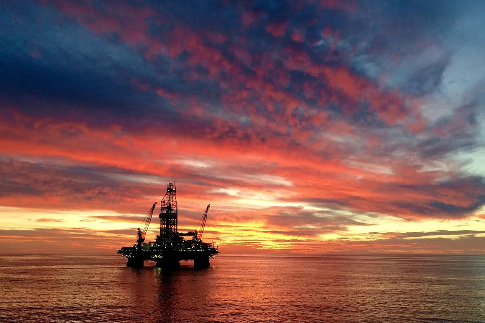 Earlier campaign: the drilling rig Atwood Osprey at the Barossa field offshore Australia in 2017.