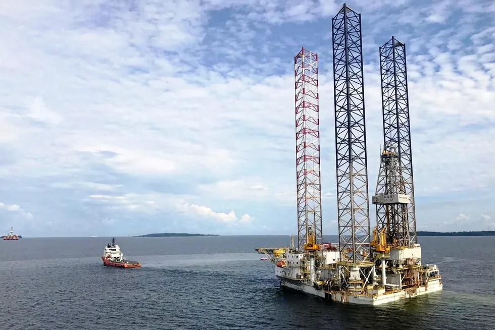 Ready to sail: the COSLSeeker will soon set off from Indonesia back to China