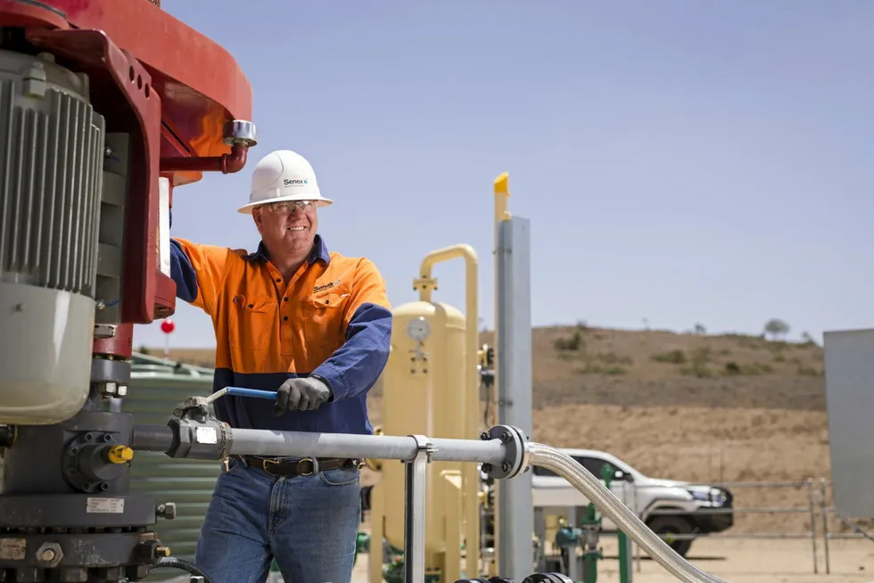 All smiles: at Senex’s Atlas project in Queensland