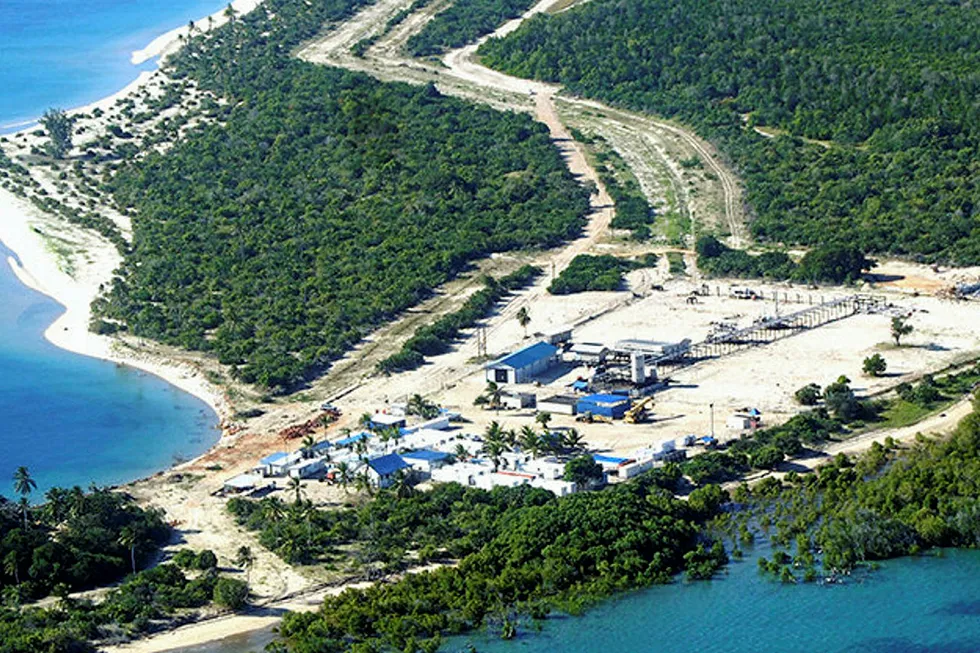 Output fall: Mnazi Bay gas field, Tanzania