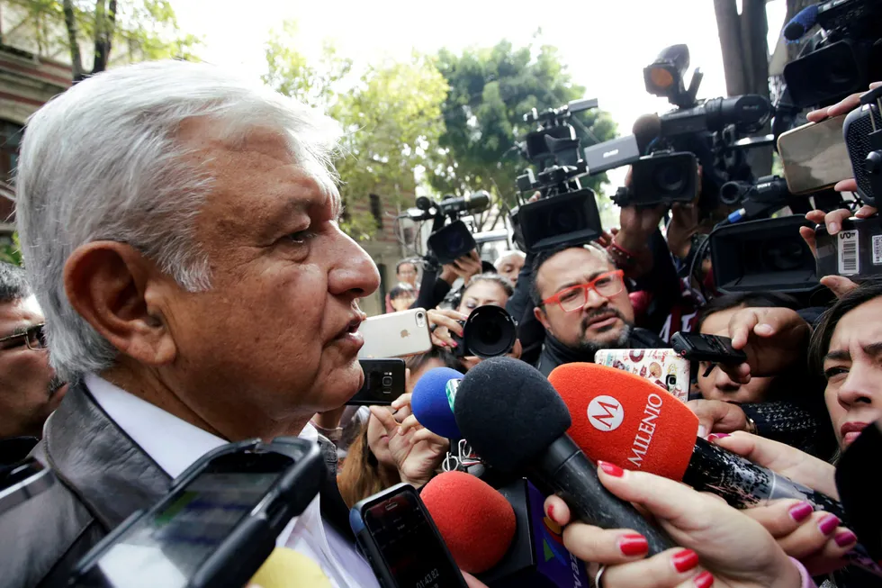 Virtual president-elect: Andres Manuel Lopez Obrador has developed plan to de-escalate drug war by targeting poverty