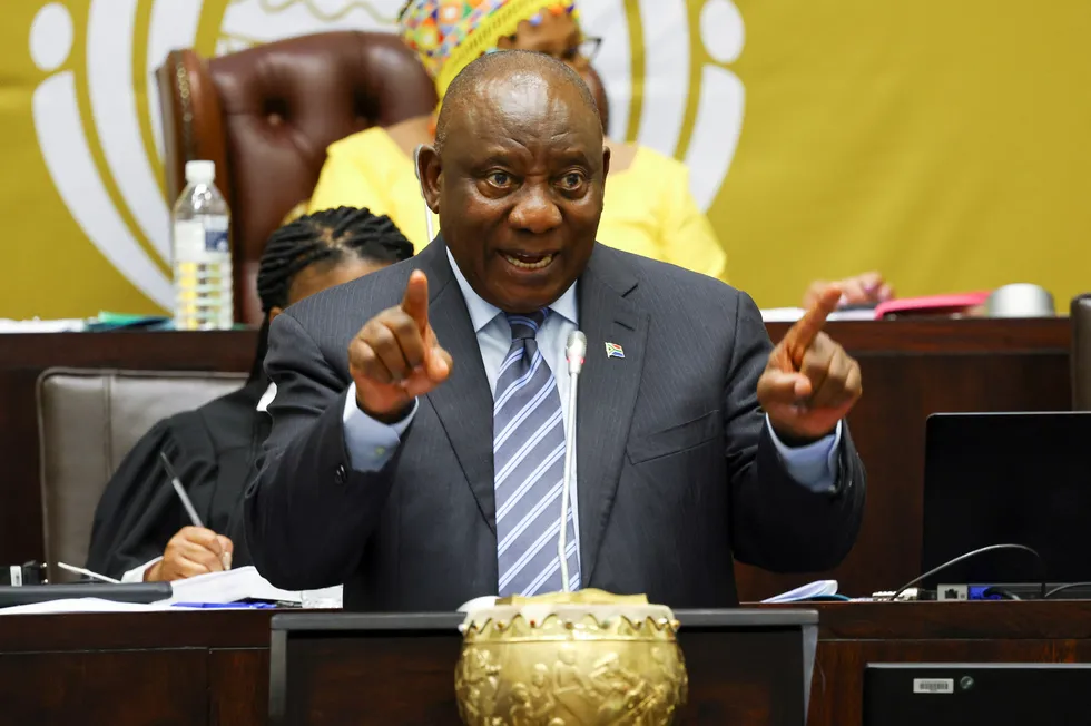 South African President Cyril Ramaphosa.