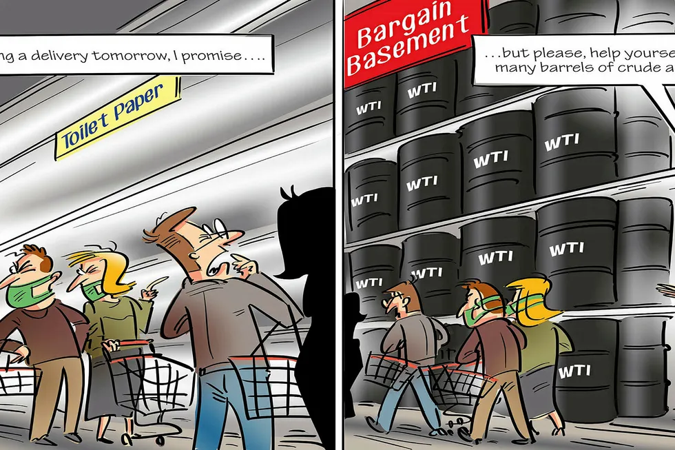 Crude price woe: Upstream's cartoon of 24 April 2020