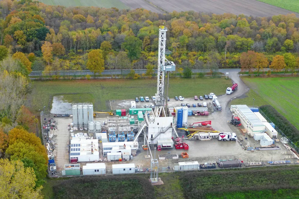 On target: the Adorf Z15 appraisal well drilling site in the municipality of Emlichheim, Germany