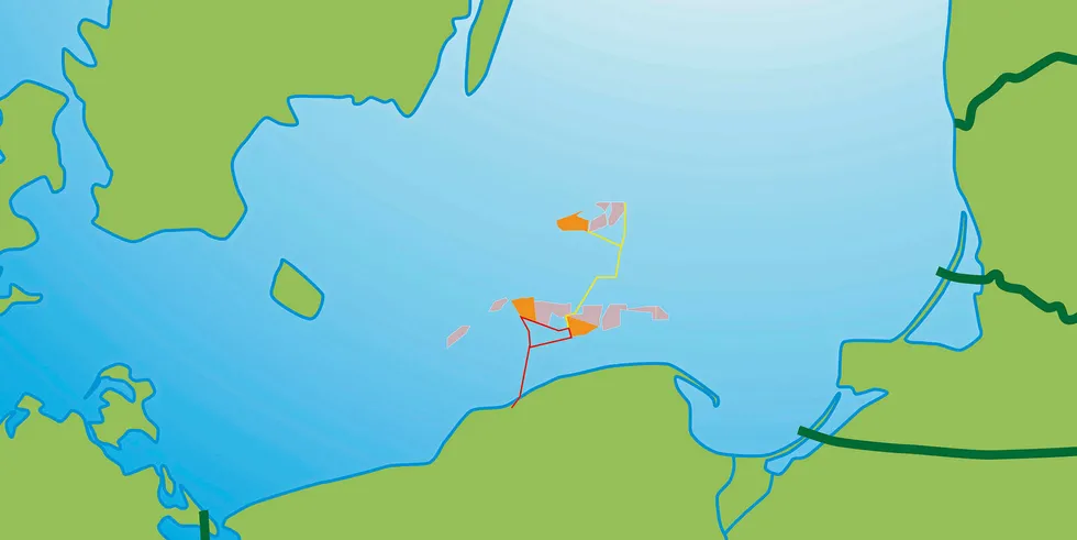 map of Polish offshore wind projects in the Baltic Sea