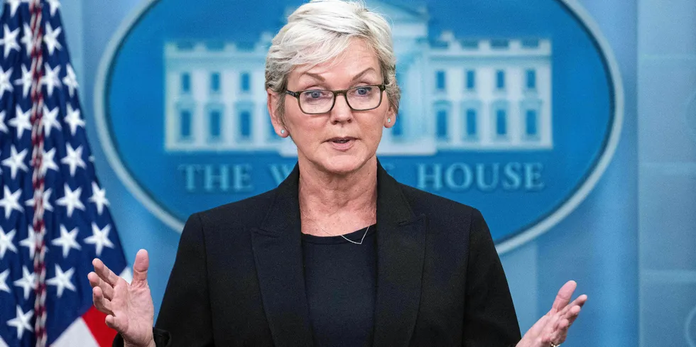 US Energy Secretary Jennifer Granholm speaking at a White House press briefing in June.