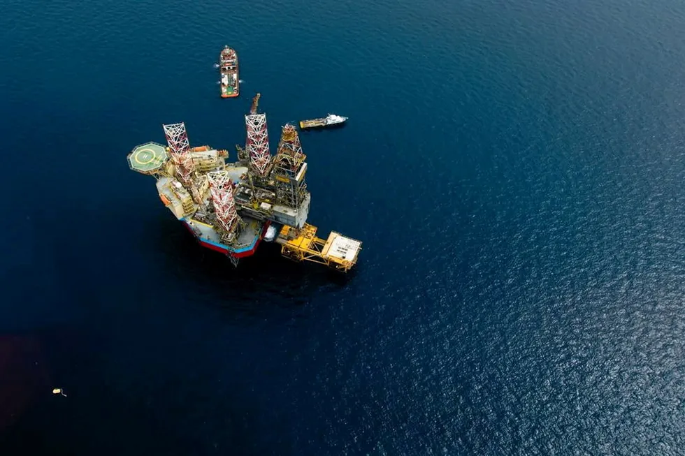 The jack-up rig Noble Resilient.