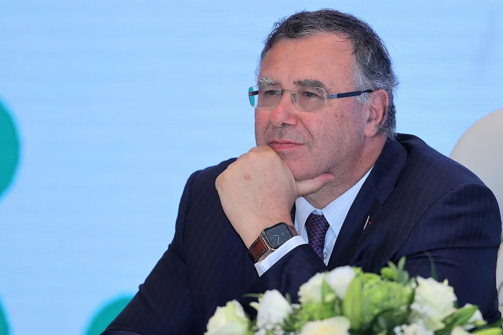 Designs: TotalEnergies chief executive Patrick Pouyanne.