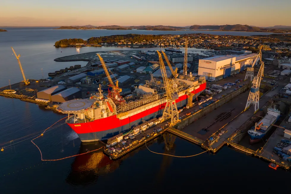 Jotun FPSO at Rosenberg shipyard, taken in November 2024.