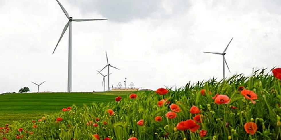 An ERG-owned wind farm in Europe
