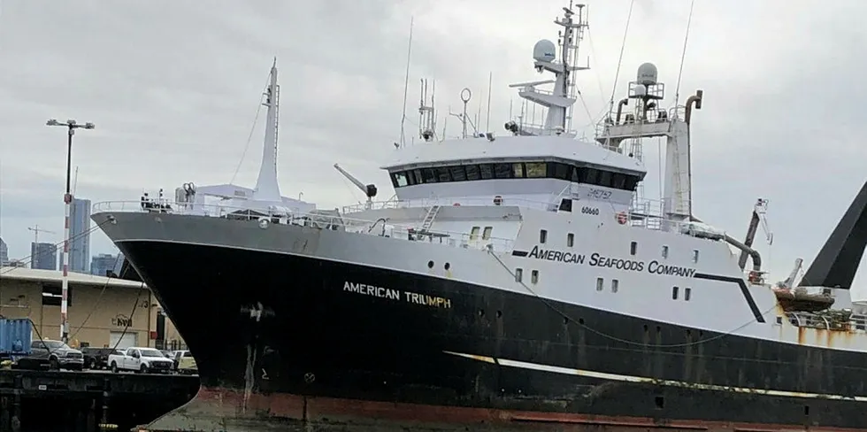 The American Triumph owned by American Seafoods has had several issues with coronavirus already.