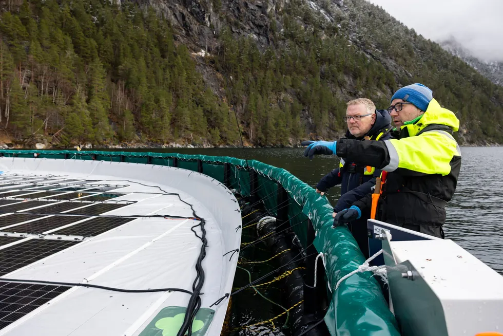 Asgeir Bakken Rognstad, project manager at Alotta (right), in conversation with the company’s founder, Jan Erik Vage Klepp.