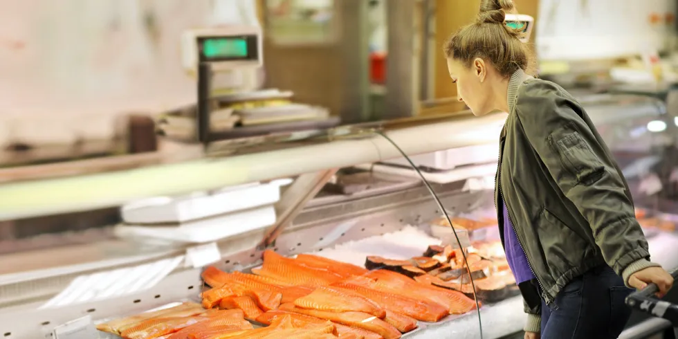 Salmon is, by far, the biggest seller within the fresh seafood category, with April sales of $189 million, up from $184 million (€151 million) in March.