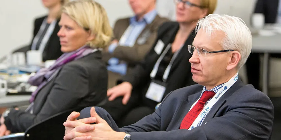 Outgoing E.On UK chief Michael Lewis at a Recharge Thought Leaders roundtable in 2018