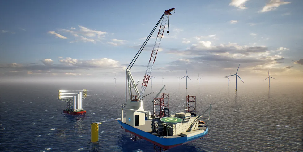 Rendering of Maersk future installation vessel with supply service