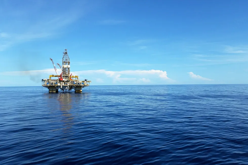 Drilling days: the semi-submersible rig Atwood Osprey drilling appraisal wells at the Barossa field in 2017