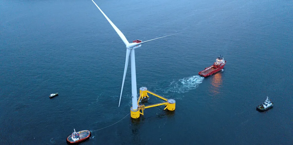 WindFloat Atlantic project's flagship during towout